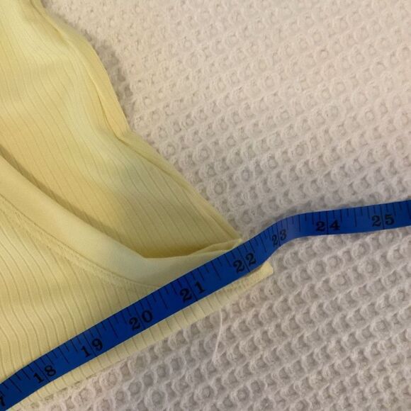 Ladies Calia‎ Carrie Underwood 1/4 snap sleeveless Top lemon Chiffon yellow 2XL - Picture 7 of 8